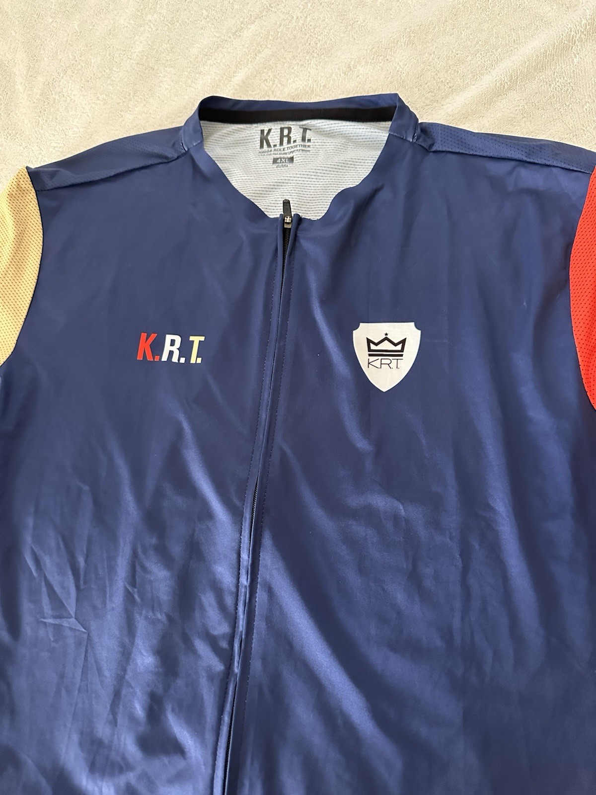 KRT Kings Rule Together Cycling Shirt Yellow/Navy/Red Sz 4XL