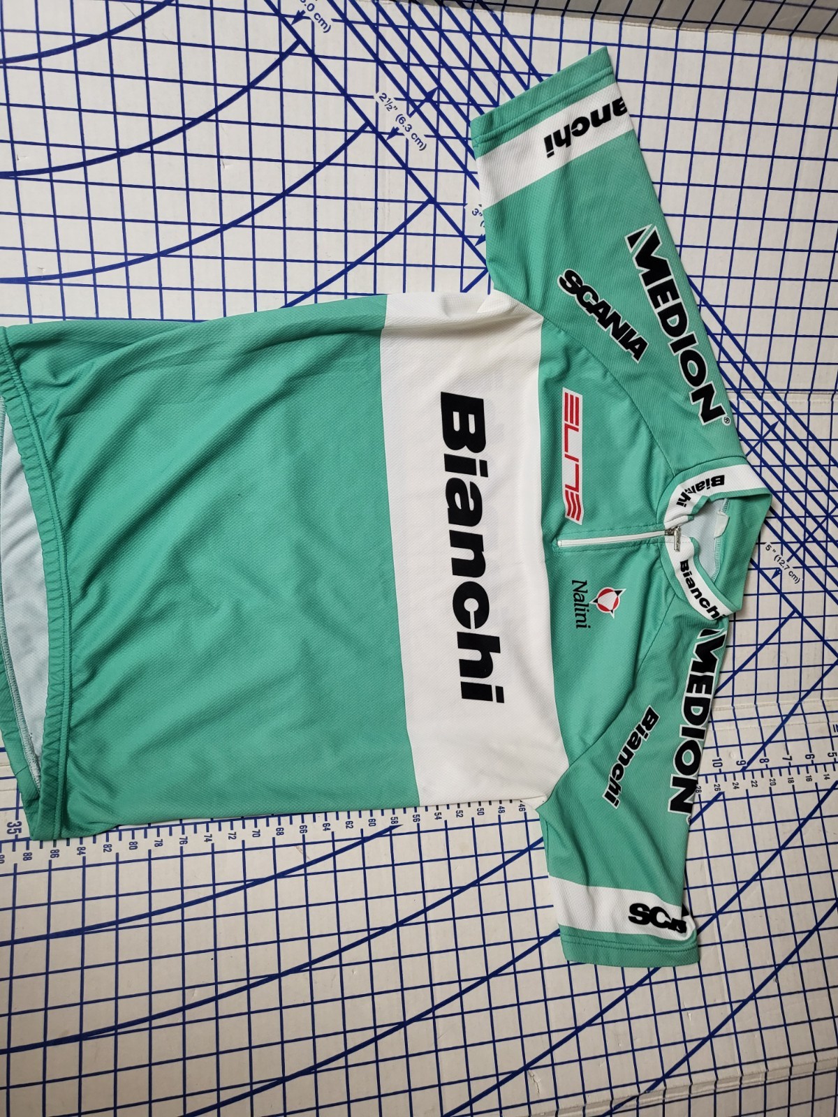 Vtg BIANCHI NALINI ITALIA ITALY CYCLING SHIRT JERSEY MAILLOT SIZE M/L Read