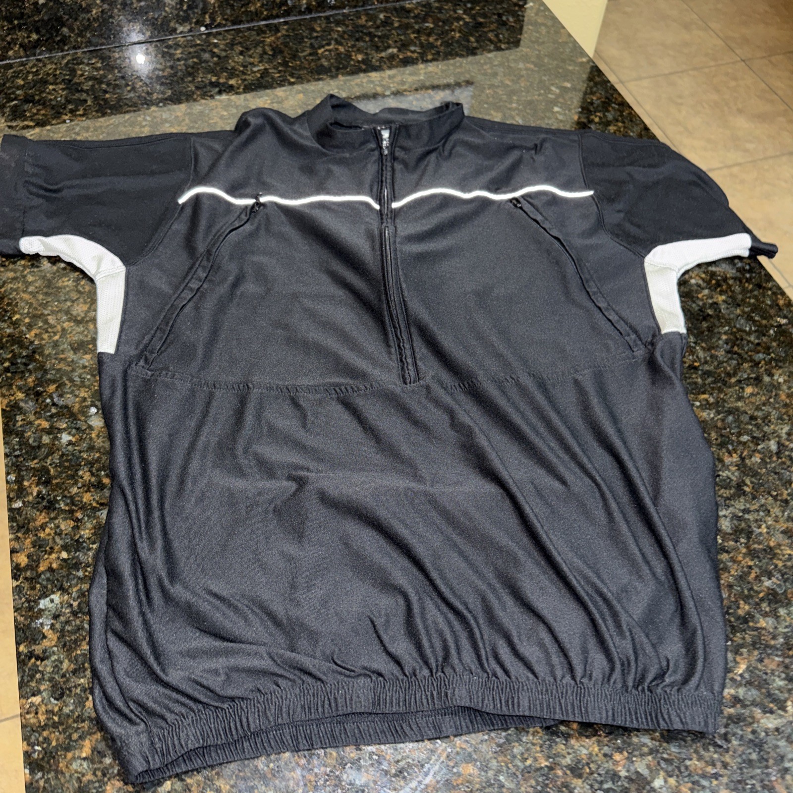 Vintage Oakley Software Cycling Jersey Mens Medium Black Half Zip Bike Shirt