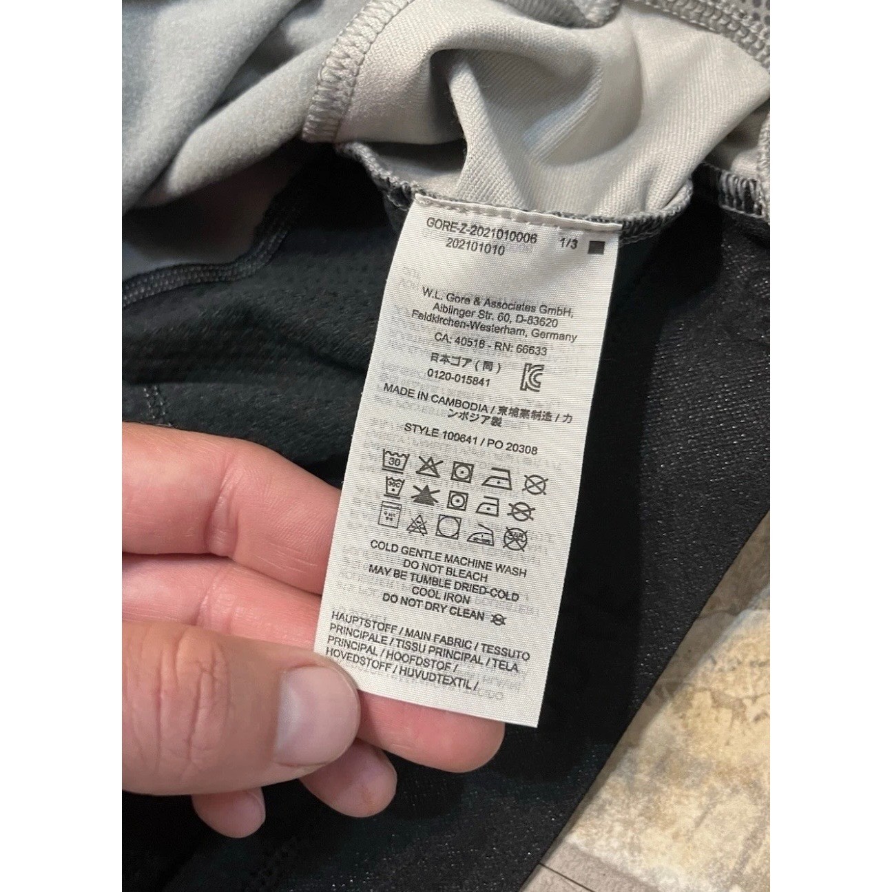 Gore Wear Cycling Jersey Mens Medium Gray Full Zip Long Sleeve