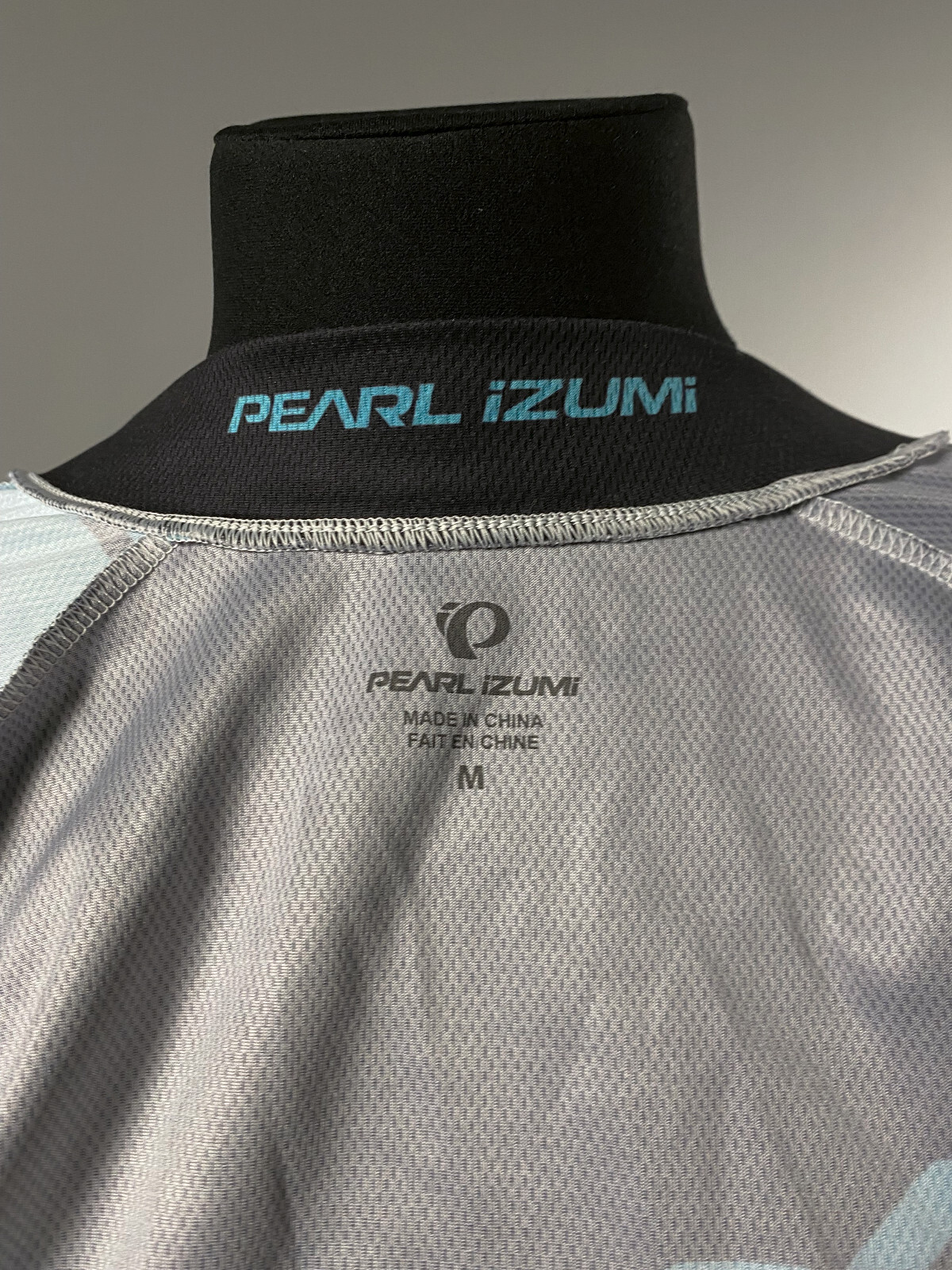 Pearl Izumi Cycling Jersey Mens Black Blue Full Zip Track Activewear Top Size M