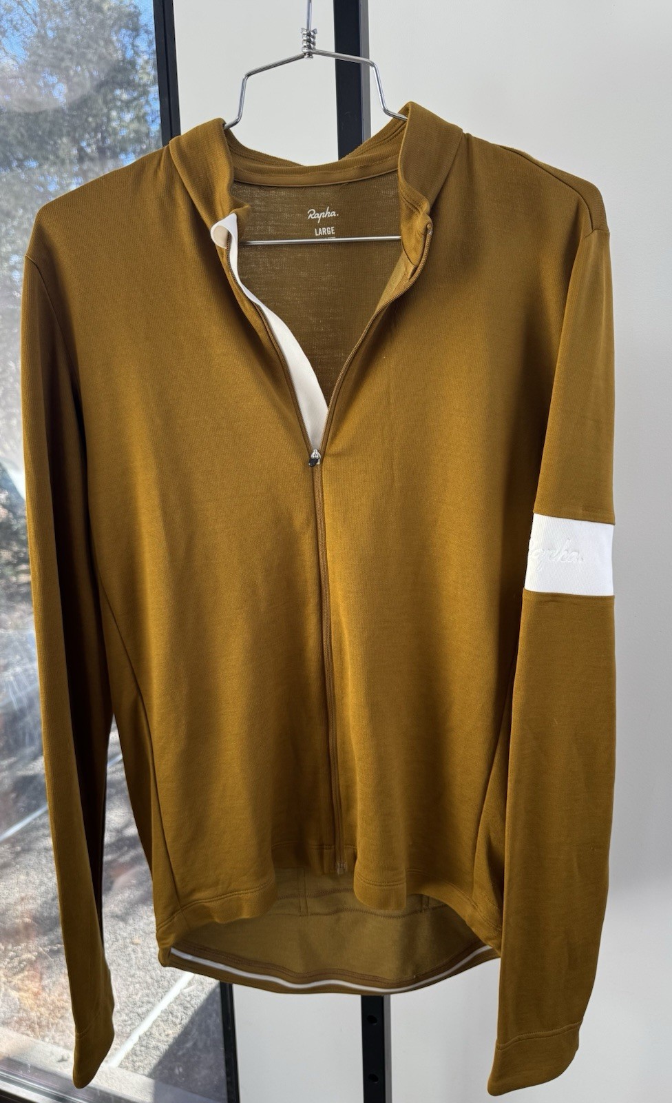 Rapha Classic Long Sleeve Jersey II Gold Merino Blend Cycling Jersey L – Clean
