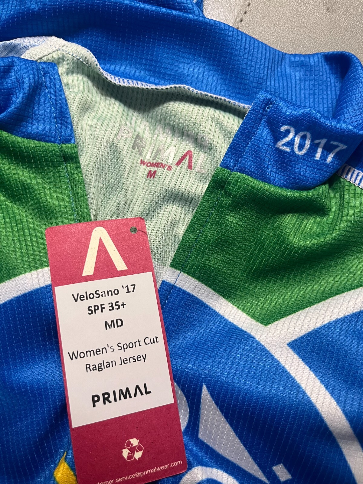 PRIMAL BIKE JERSEY Sport Cut Raglan Zip Up Cycle Shirt Cleveland Medium Womens