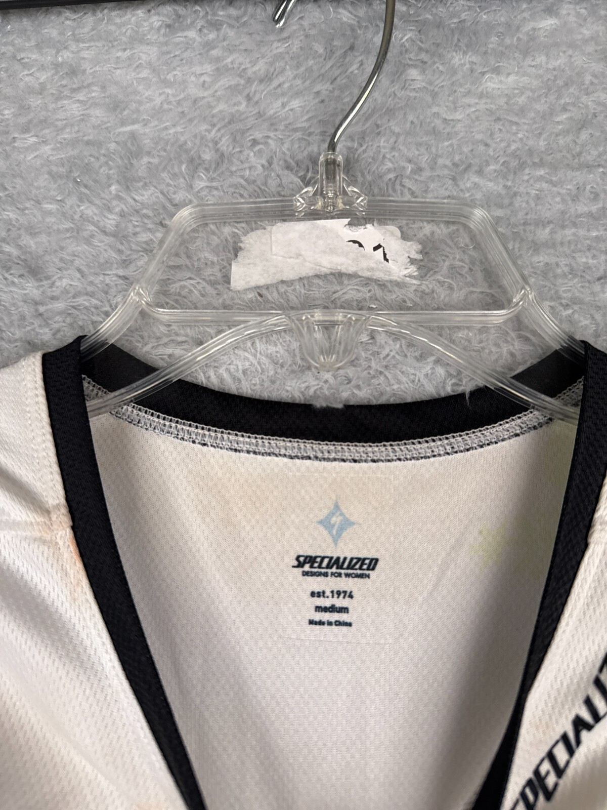Specialized Cycling Jersey Womens Medium White Green Tank 1/2 Zip Polyester