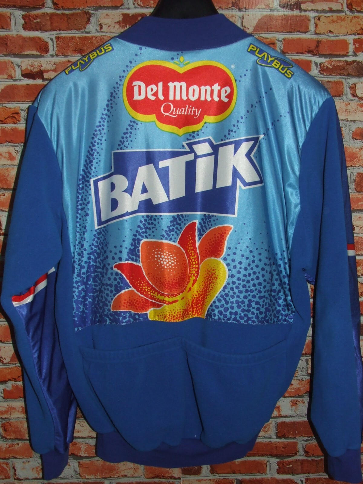 Batik Del Monte Biemme Bike Jersey Jacket Cycling Synthetic Fleece Size XXL