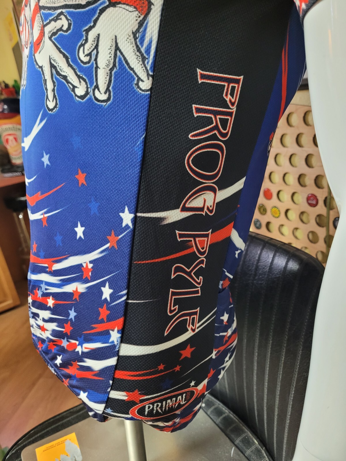 Primal Frogpyle Patriotic USA Tree Frogs Cycling Jersey Small Nice Frog Pyle