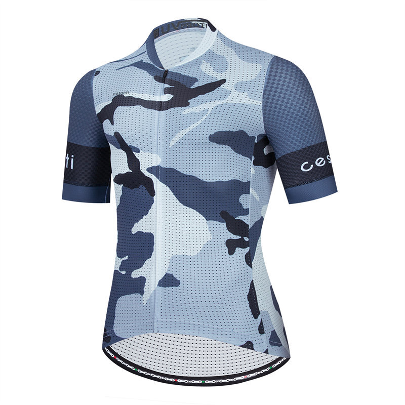 CESANTI Men Cycling Jersey Short Sleeve Non-slip Band Pro Bicycle Clothing