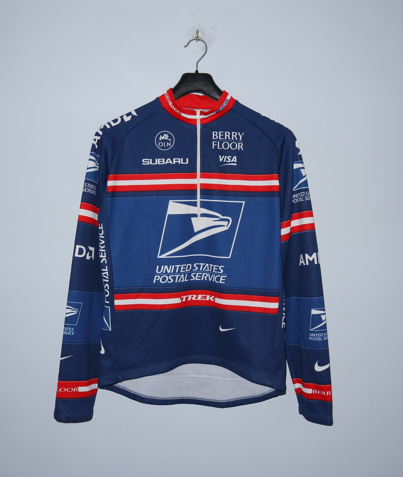 NIKE Mens Long Sleeve US Postal USPS Trek Tour de France Jersey Size L