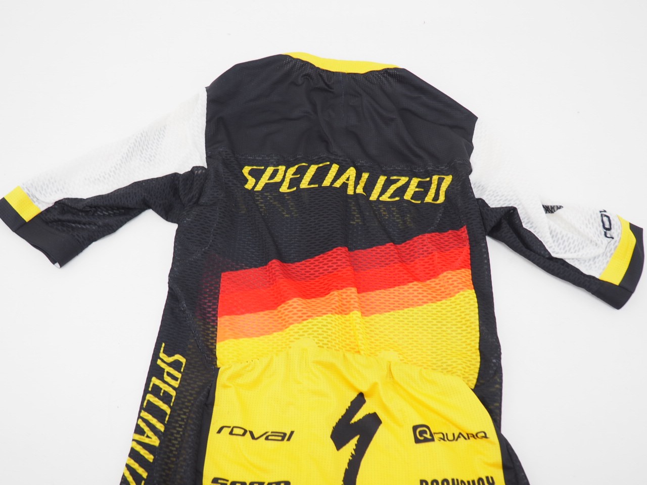 Specialized Racing Lightweight Cycling Jersey Size XXS Orange/Yellow/BK/WH