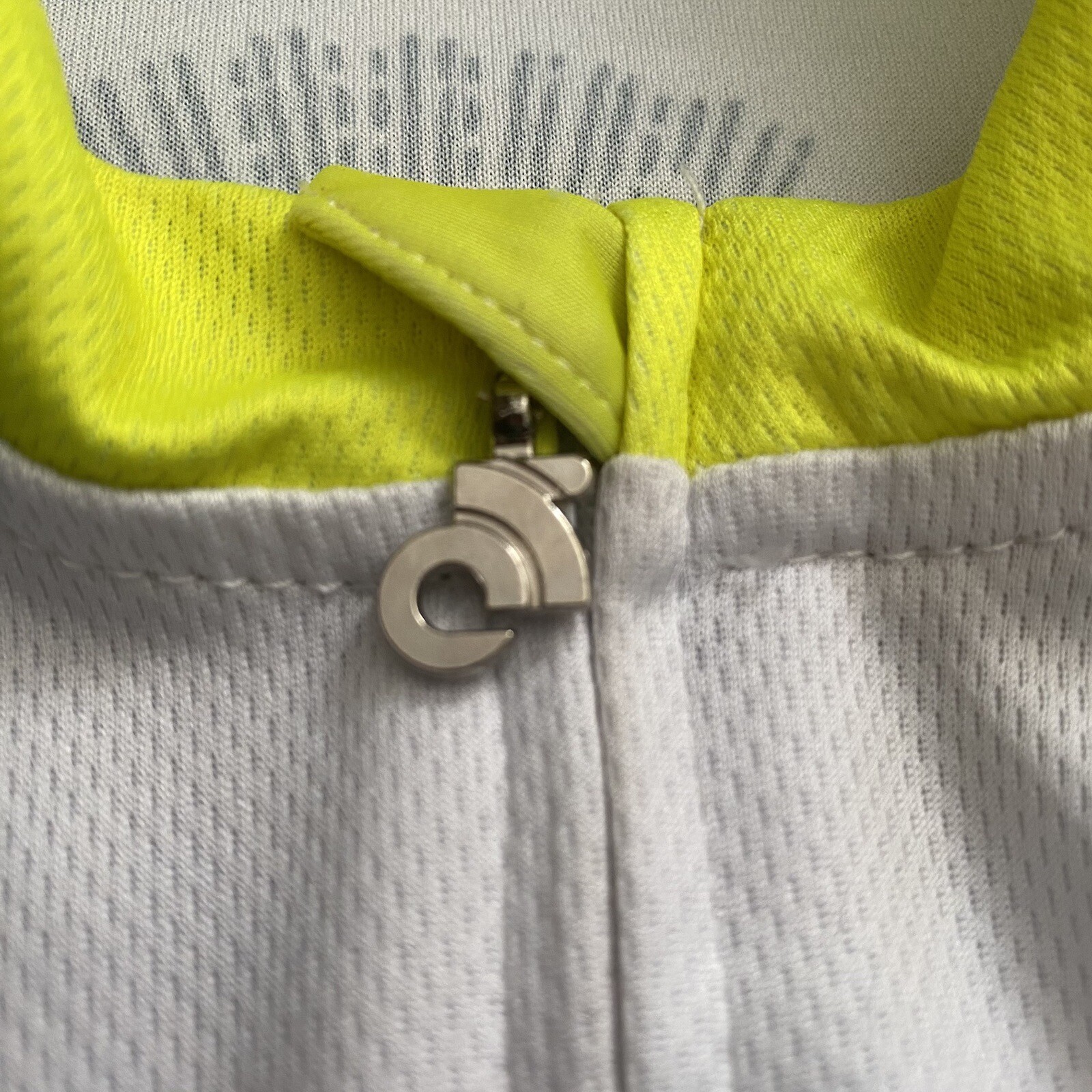Champion System Cycling Jersey Fat Frogs Mens Large L White Race Cut Full Zip