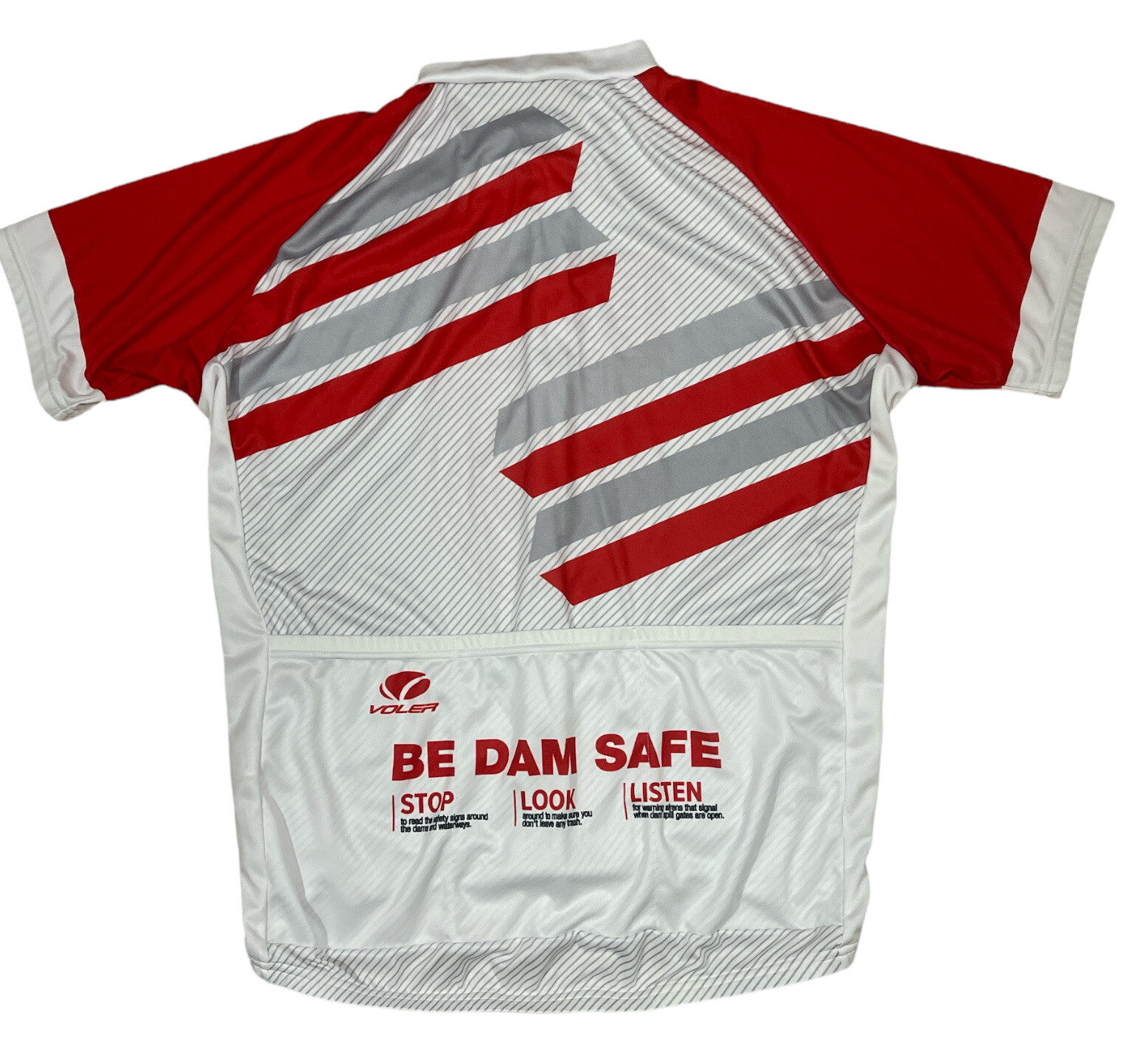 mens VOLER cycling jersey size 2X red and white full zip lightweight