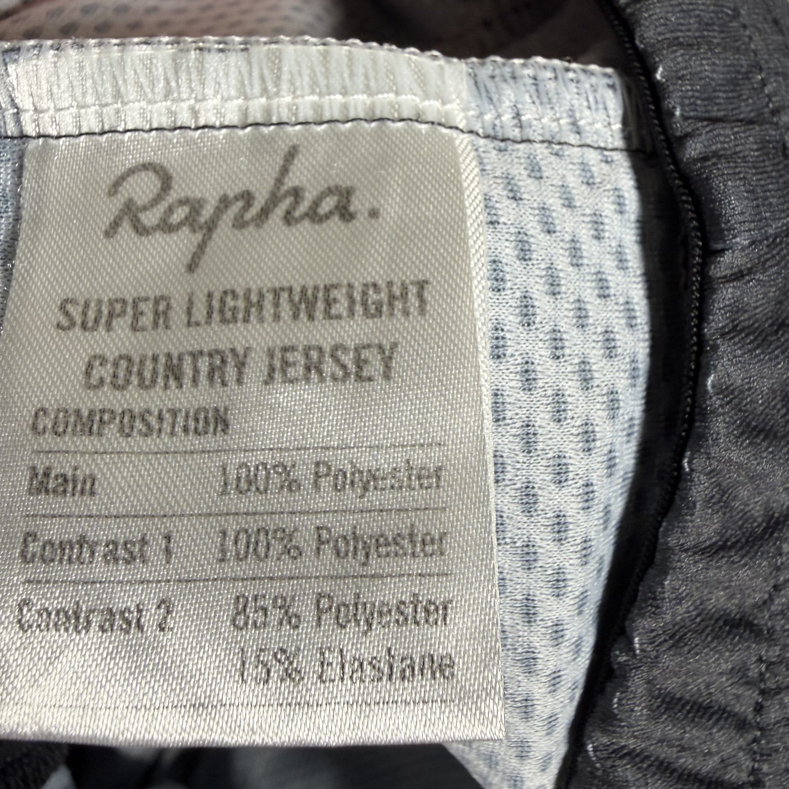 Rapha Cycling Jersey Mens Medium Black Country Lightweight Stretch Brazil Logo