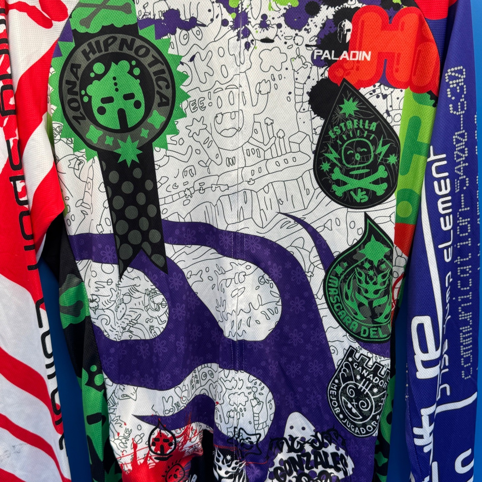 Paladin XXXL Long Sleeve Cycling Jersey Graphic Print Full Zip Mens
