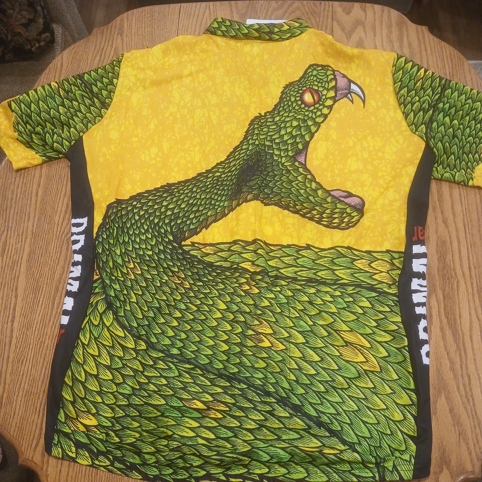 Vtg PRIMAL Cycling Jersey, 2XL, Rattlesnake, Snake Graphics, “Snake Bite”