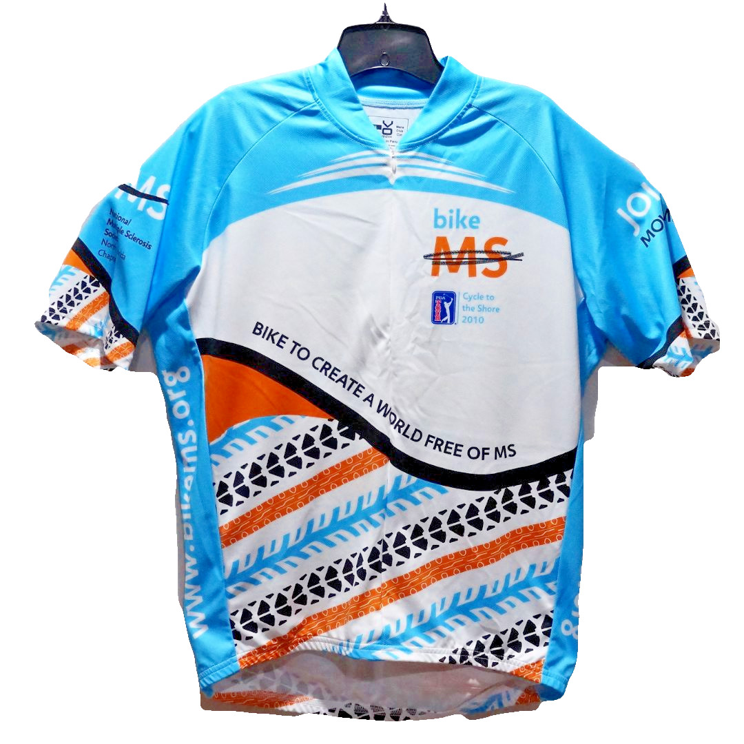 VoMax Men’s XL Blue Bike MS 2010 Full Zip Cycling Bike Jersey Shirt Jersey