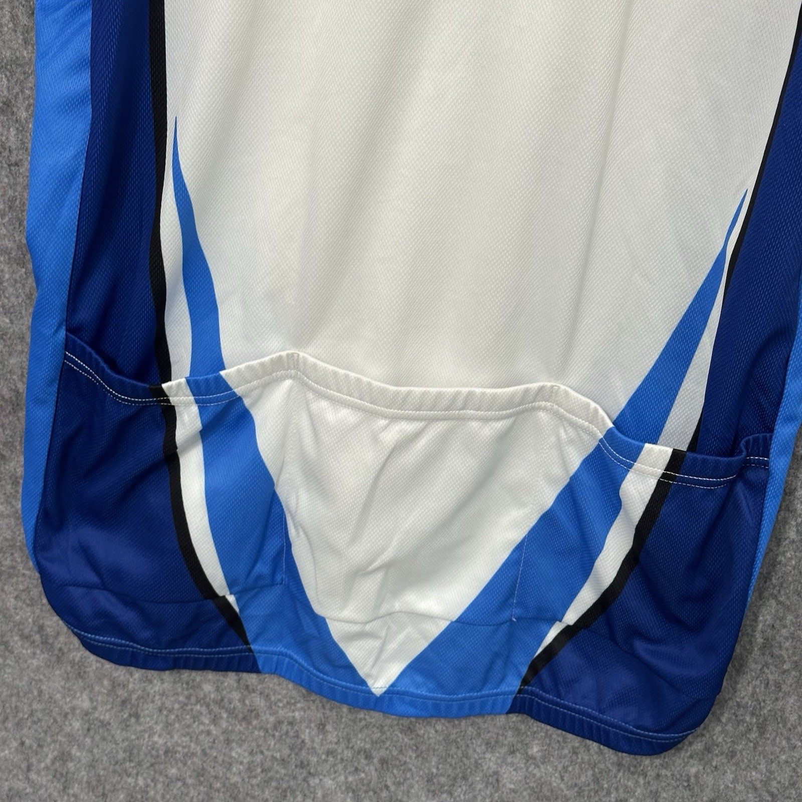 Peak 1 KBCO 97.3 FM Cycling Jersey Blue White Short Sleeve Unisex XL