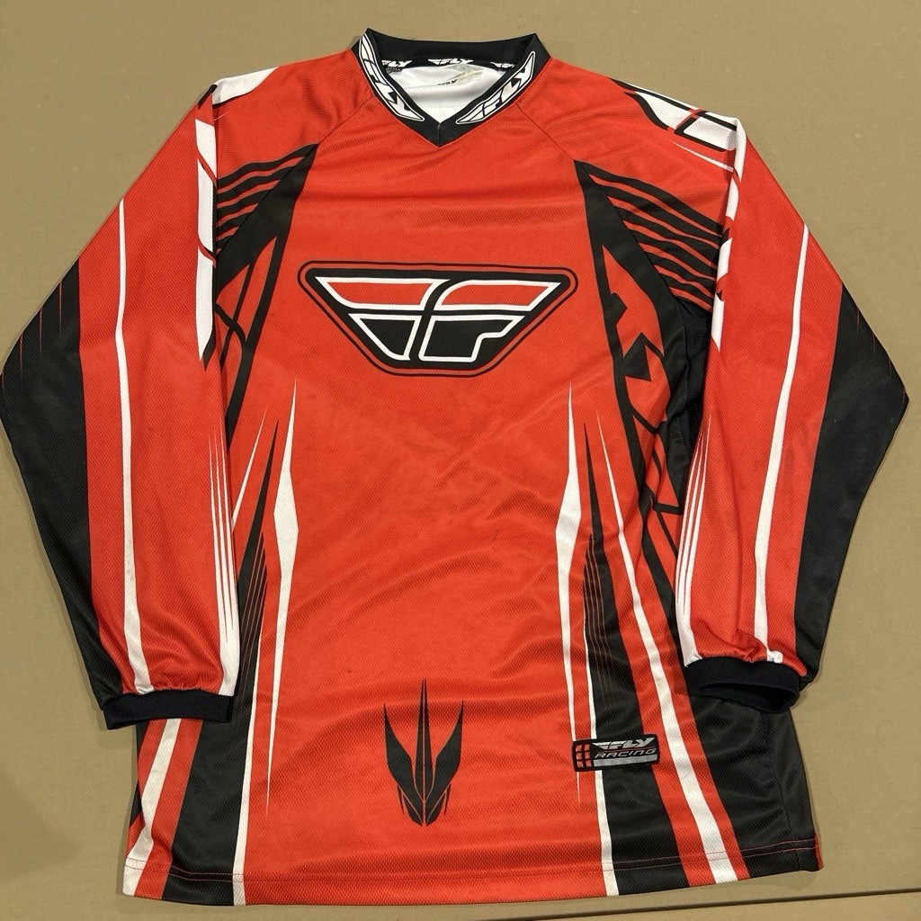Fly Men’s L Long Sleeve Mesh Breathable Cycling Jersey Red/Black/White