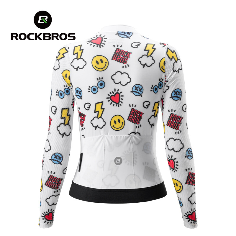 ROCKBROS Women Spring Autumn Cycling Jersey Long Sleeve MTB Road Bike Tops
