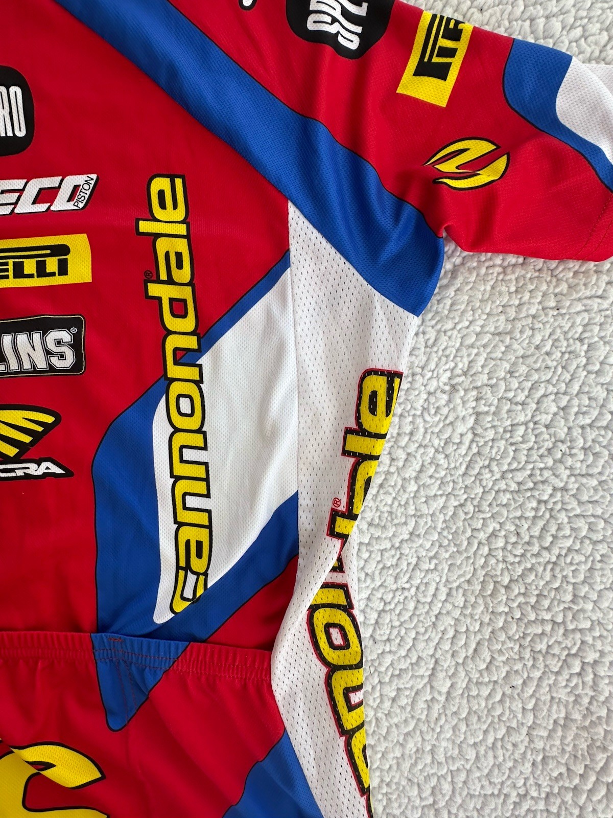 Vintage Cannondale Cycling Team Pirelli Ohlins Wiseco Short Sleeve Jersey Medium