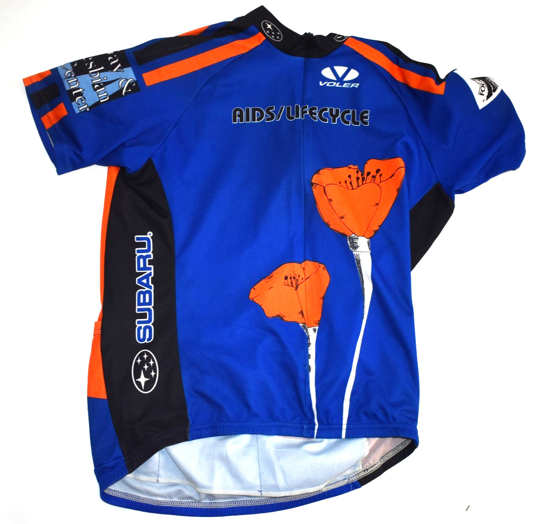 Voler Men’s Size M 100% Polyester AIDS/ Lifecycle SF-LA Riding Shirt