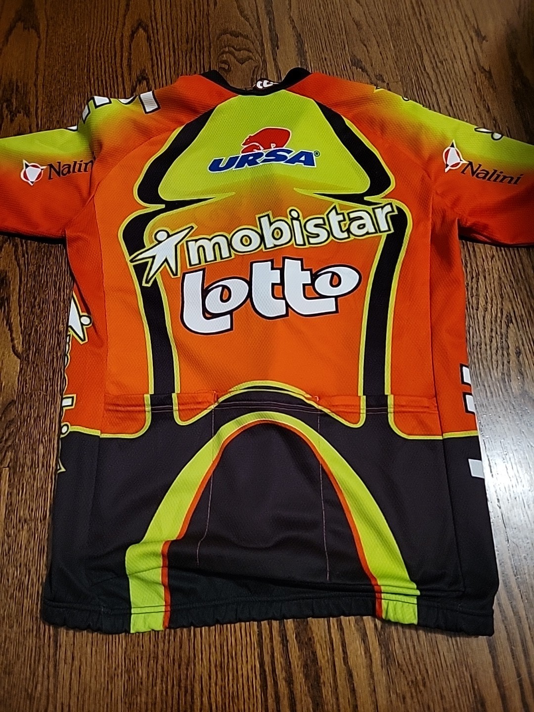 Cycling Jersey Men’s Size Small Shirt Full Zipper Lotto Mobistar