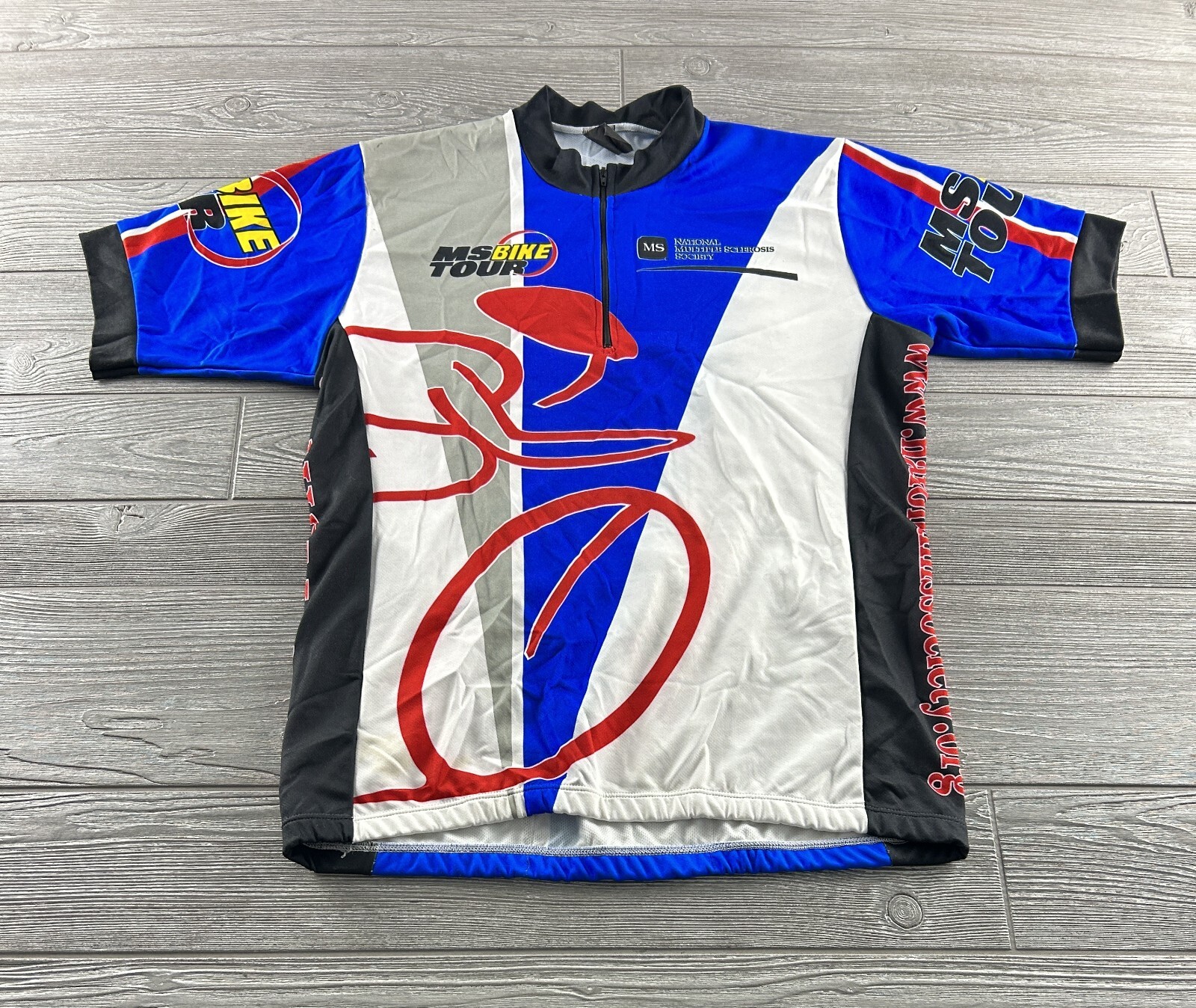 PYRO Apparel-Multi Color Short sleeve 1/4 Zip Cycling Race Jersey Large
