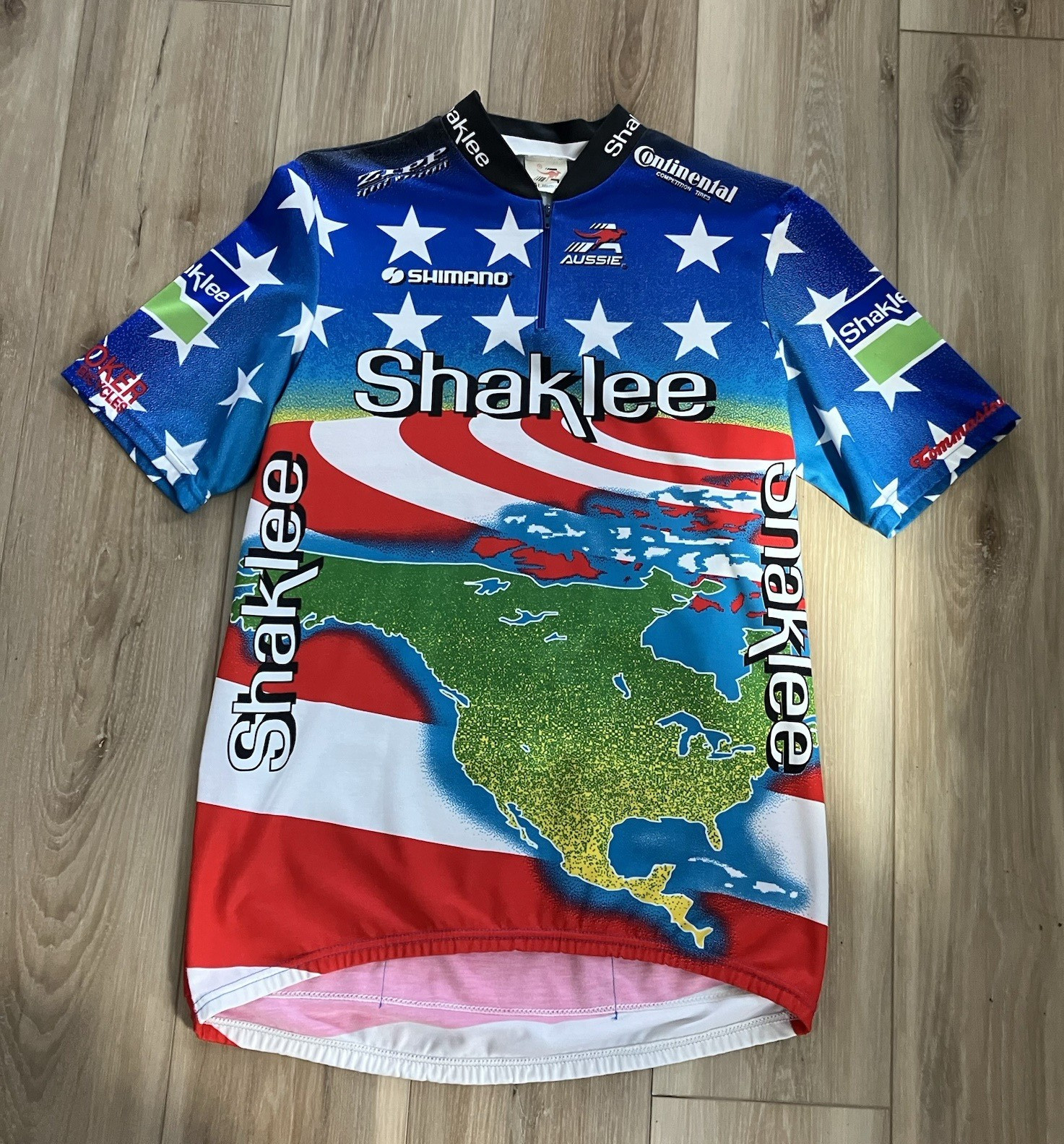 VTG 90’s Aussie Shaklee Pro Cycling Team USA National Champion Jersey Size L/XL
