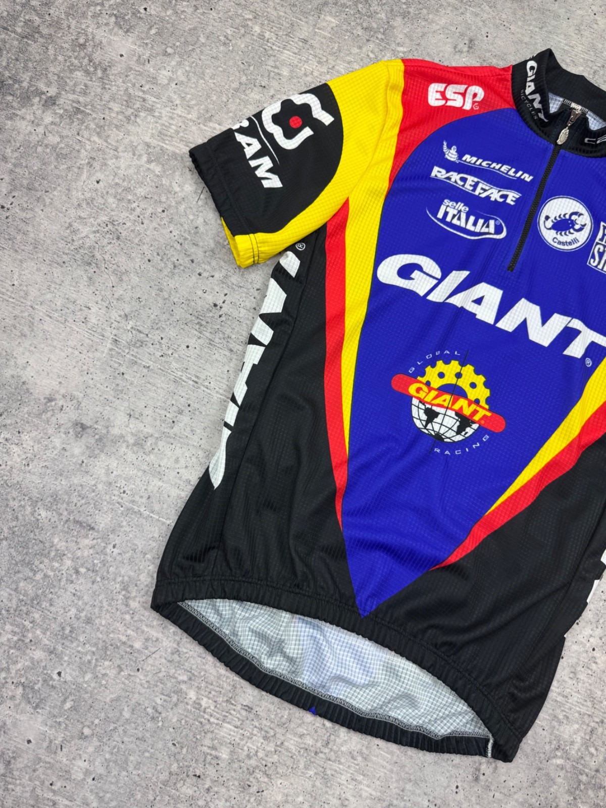 Castelli Giant Rock Shox Michelin Racing Cycling Top Jersey T-Shirt Tee Men M