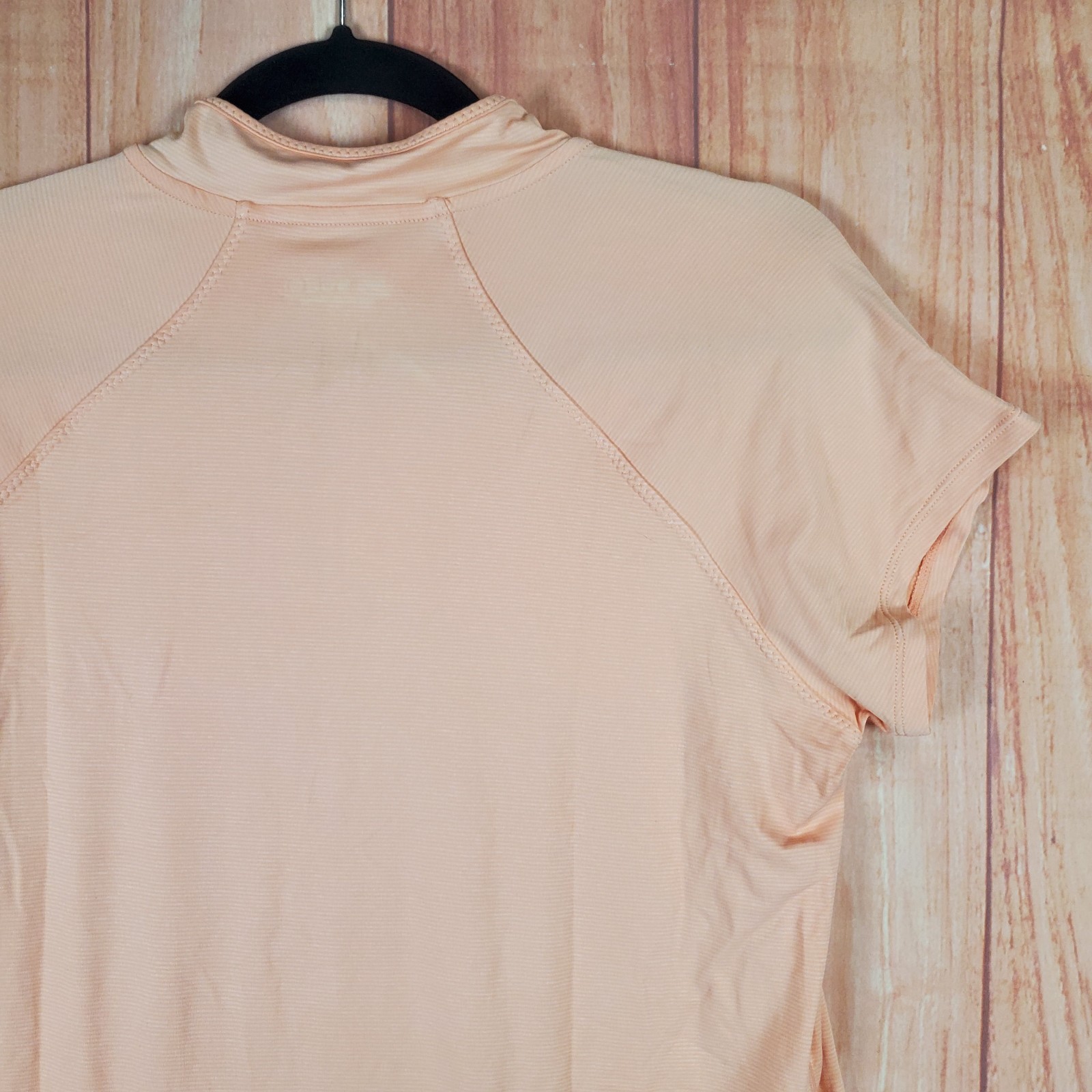 Sugoi RPM Cycling Jersey Womens Large Peach Fizz Stretch Slim Fit Quarter Zip
