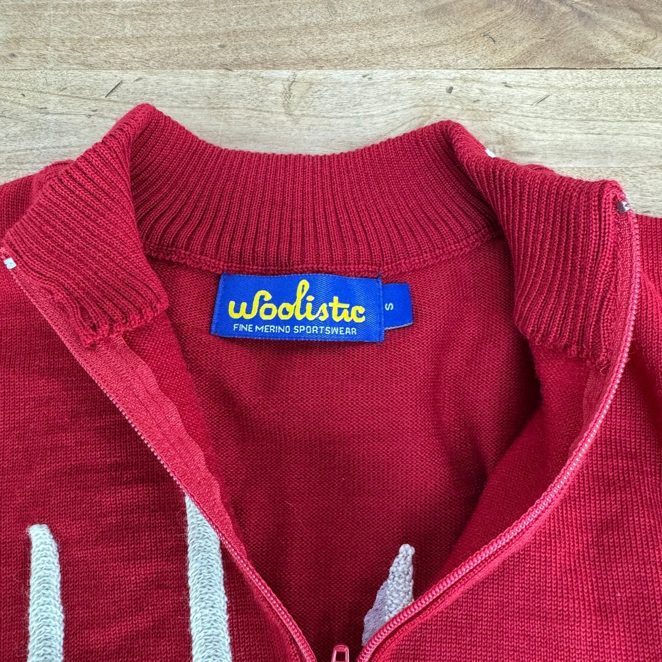 Woolistic House Industries Wool Small Red Vintage Short Sleeve Cycling Jersey