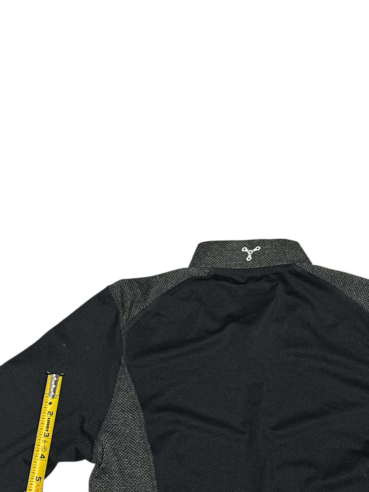 Trayl Cycling Black/Gray Long Sleeve Quarter Zip W/Back Zip Pocket Jersey Size M