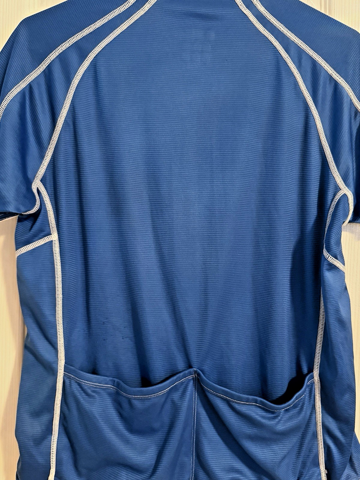 Cannondale Women’s Blue Cycling Jersey Shirt 3/4 Zip Pockets Sz L