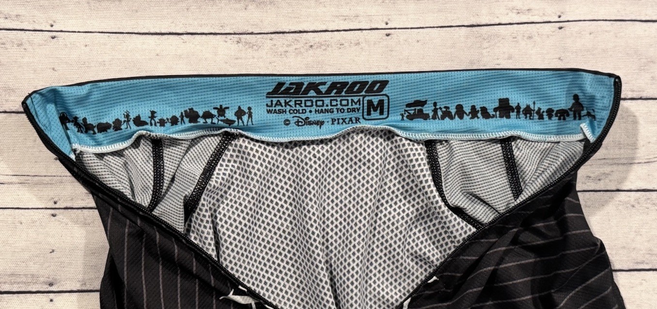 Jakroo x PIXAR Cycling Jersey M Black Blue Full Zip Lightweight Disney NEW NWT