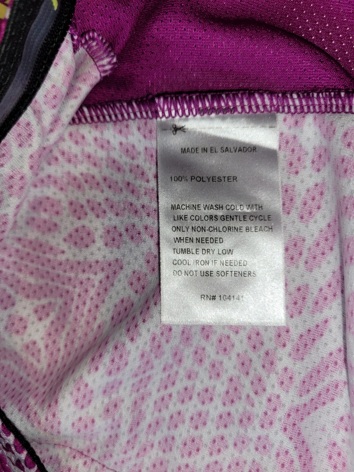 NISHIKI NWS Women’s Specific Cycling Jersey Small ¼ Zip Purple Grip Waist ½ S