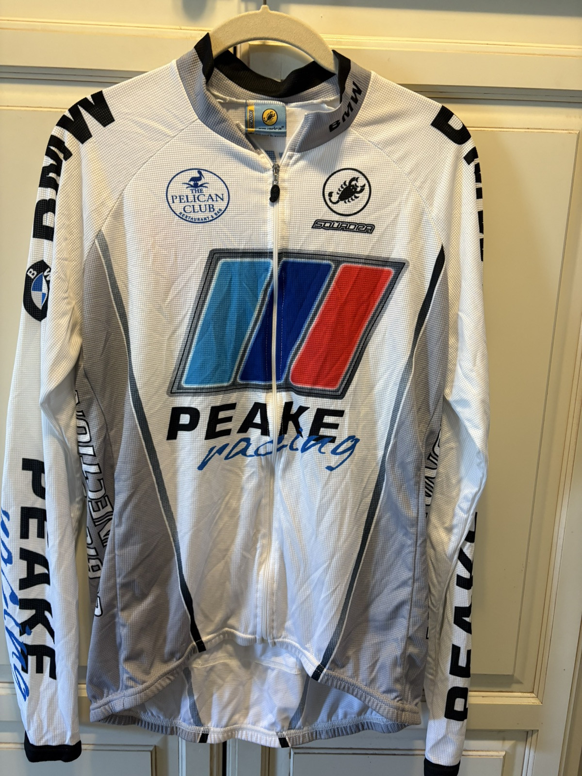 Sqaudra Cycling Jersey Adult XL Full Zip Peake Racing Polyester BMW Made In USA