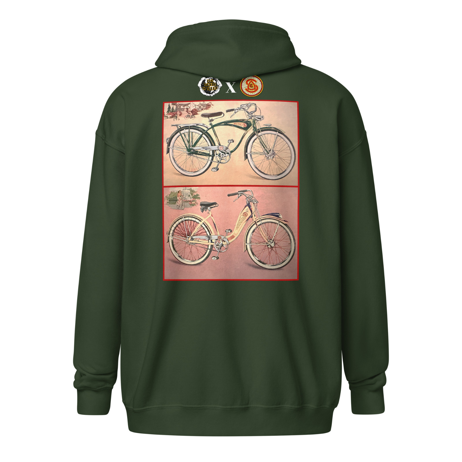 AS&CO Deluxe zip-up hoodie (S-5XL) – 1941 Schwinn Autocycle deluxe, prewar, bike