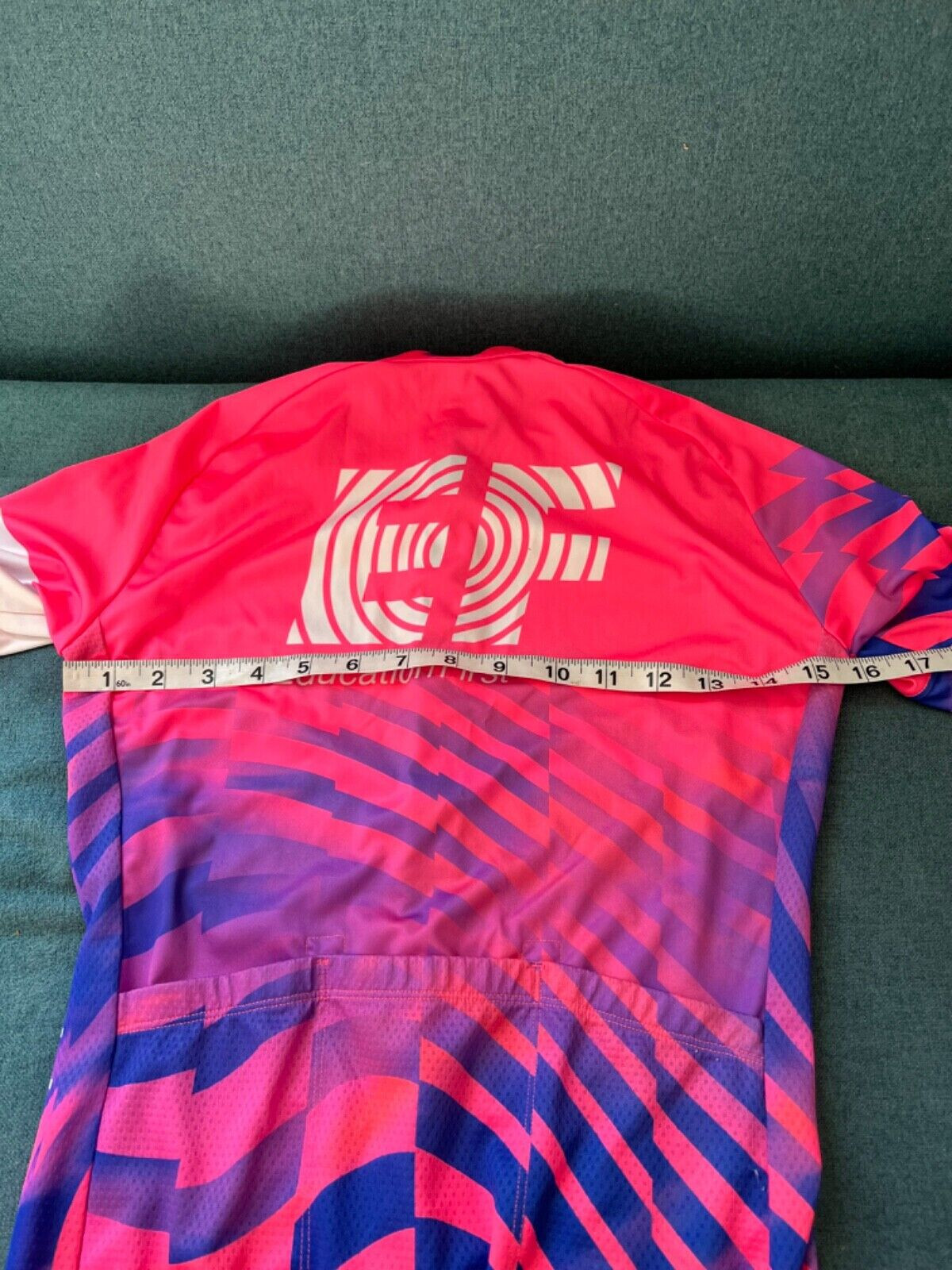USED PINK NAVY RAPHA EF KIDS SHORT SLEEVE CYCLING JERSEY 10/11 YEARS OLD POC