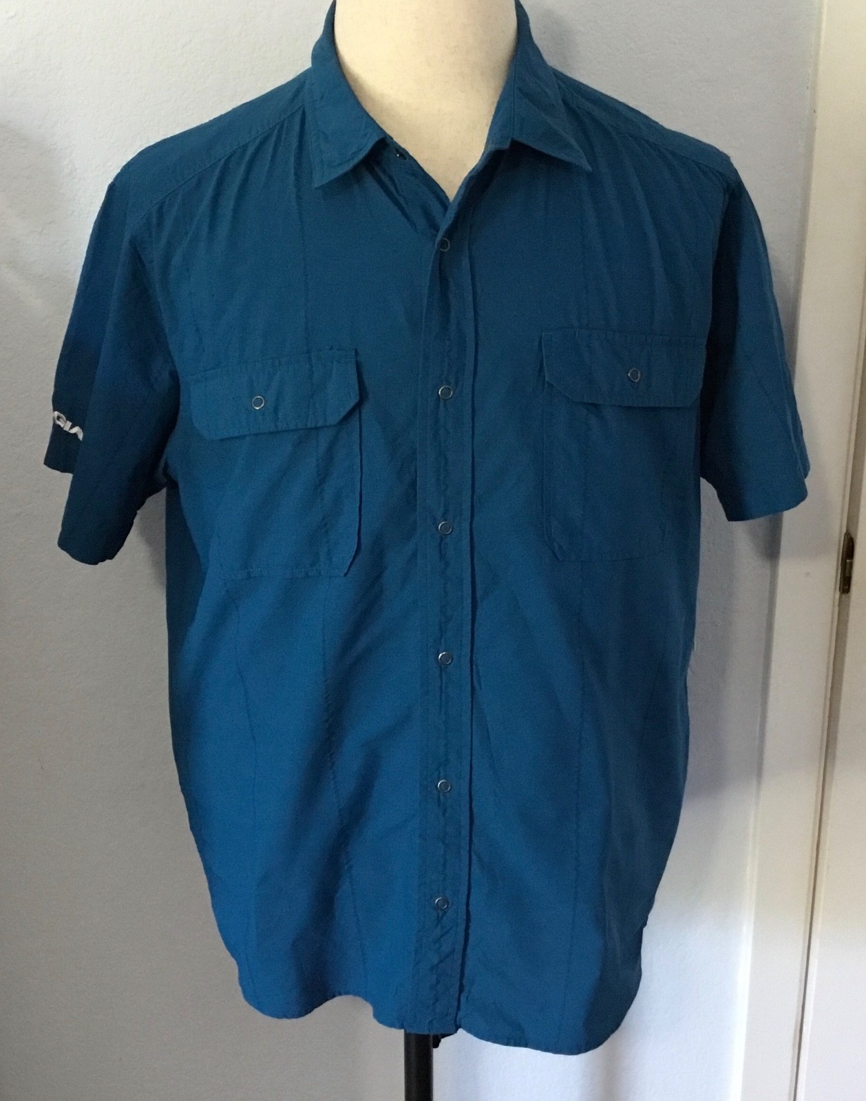 Giant Pro Cycling Patagonia Shirt Blue Bicycle Bike Team Biking, Men Large
