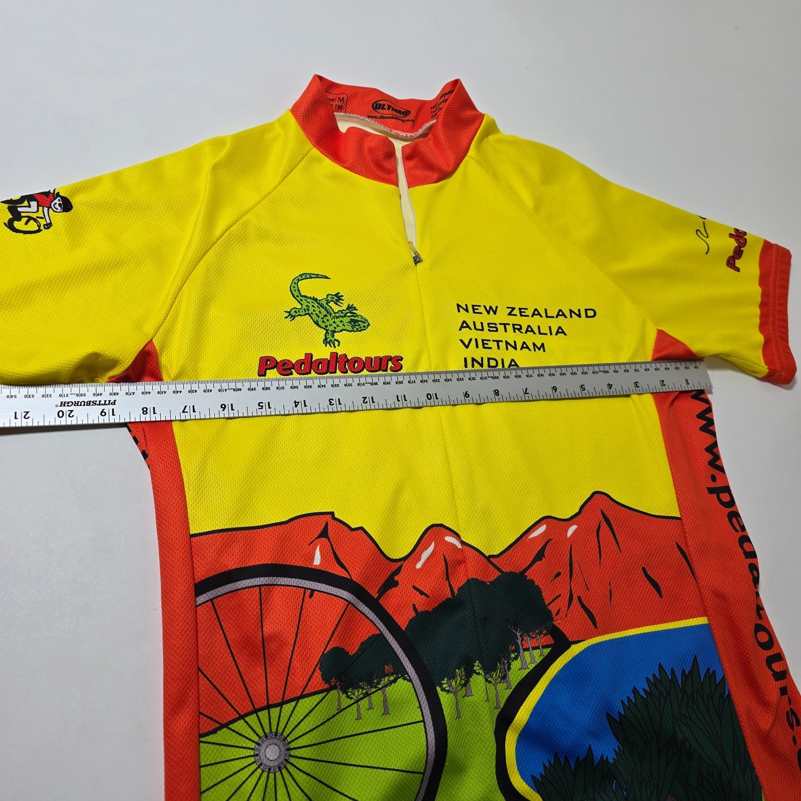 Ultimo Pedaltours Cycling Jersey Womens Medium Multicolor Graphic Performance