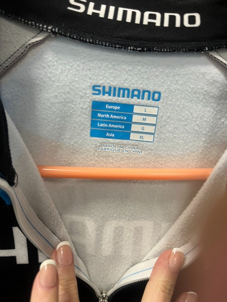 shimano long sleeve cycling jersey mens medium