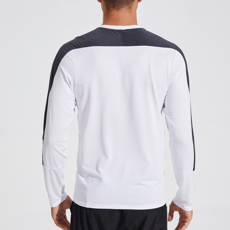 Men’s Reflective Long Sleeve T-Shirt Round Neck Cycling Sport Casual Fitness Top