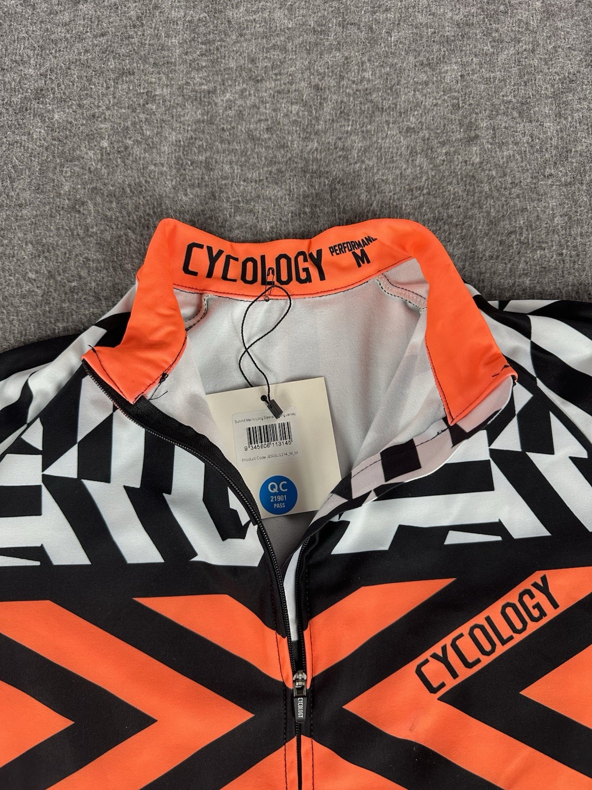 Cycology Cycling Jersey Mens Medium Orange Summit Summer Long Sleeve