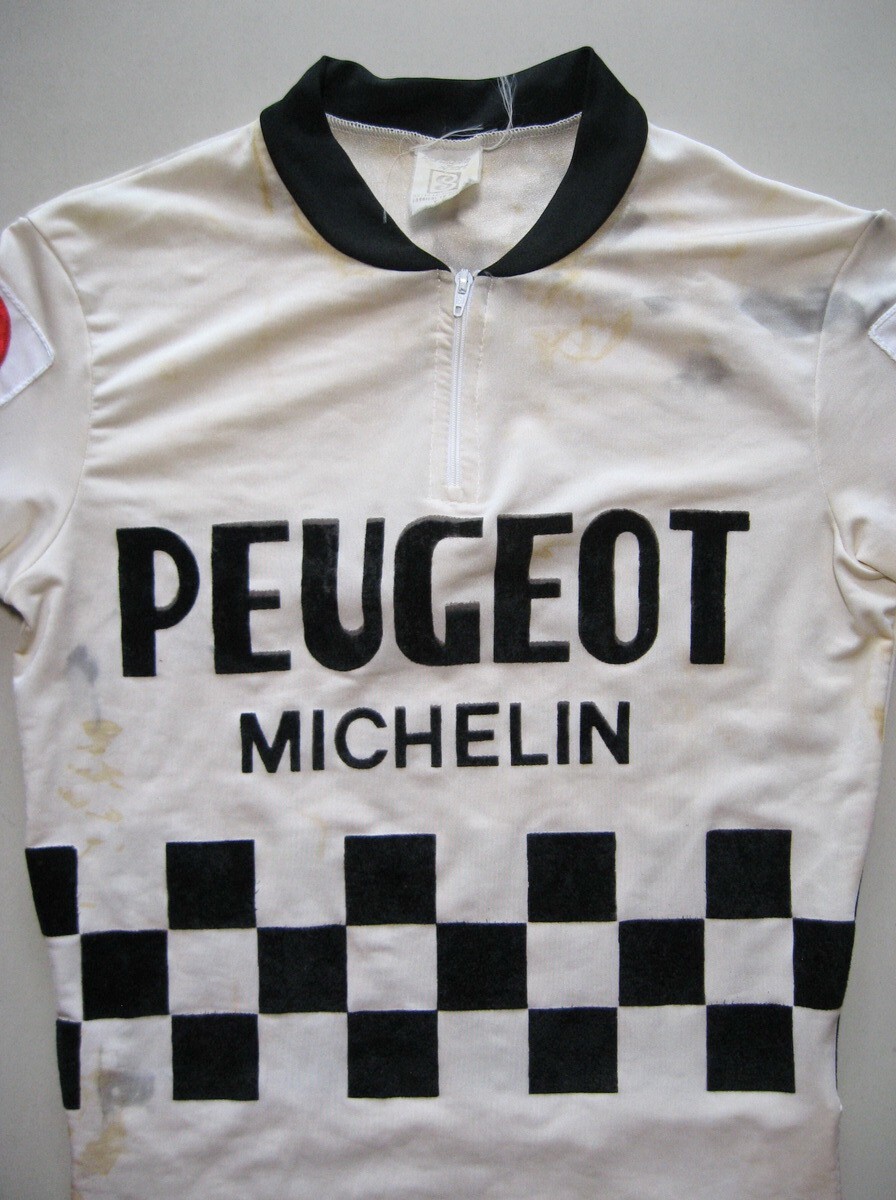 Vintage Peugeot Michelin Cycling Jersey Bicycle France Rare!