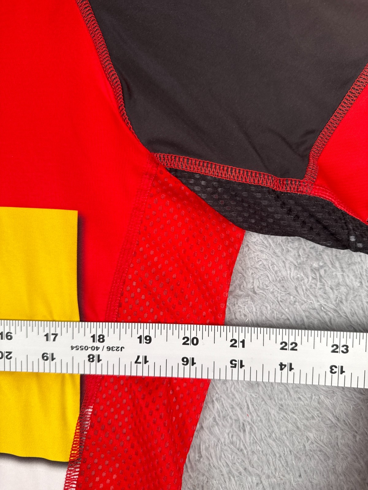 Hincapie Cycling Jersey Adult Extra Large Red Yellow Full Zip Short Sleeve Poly