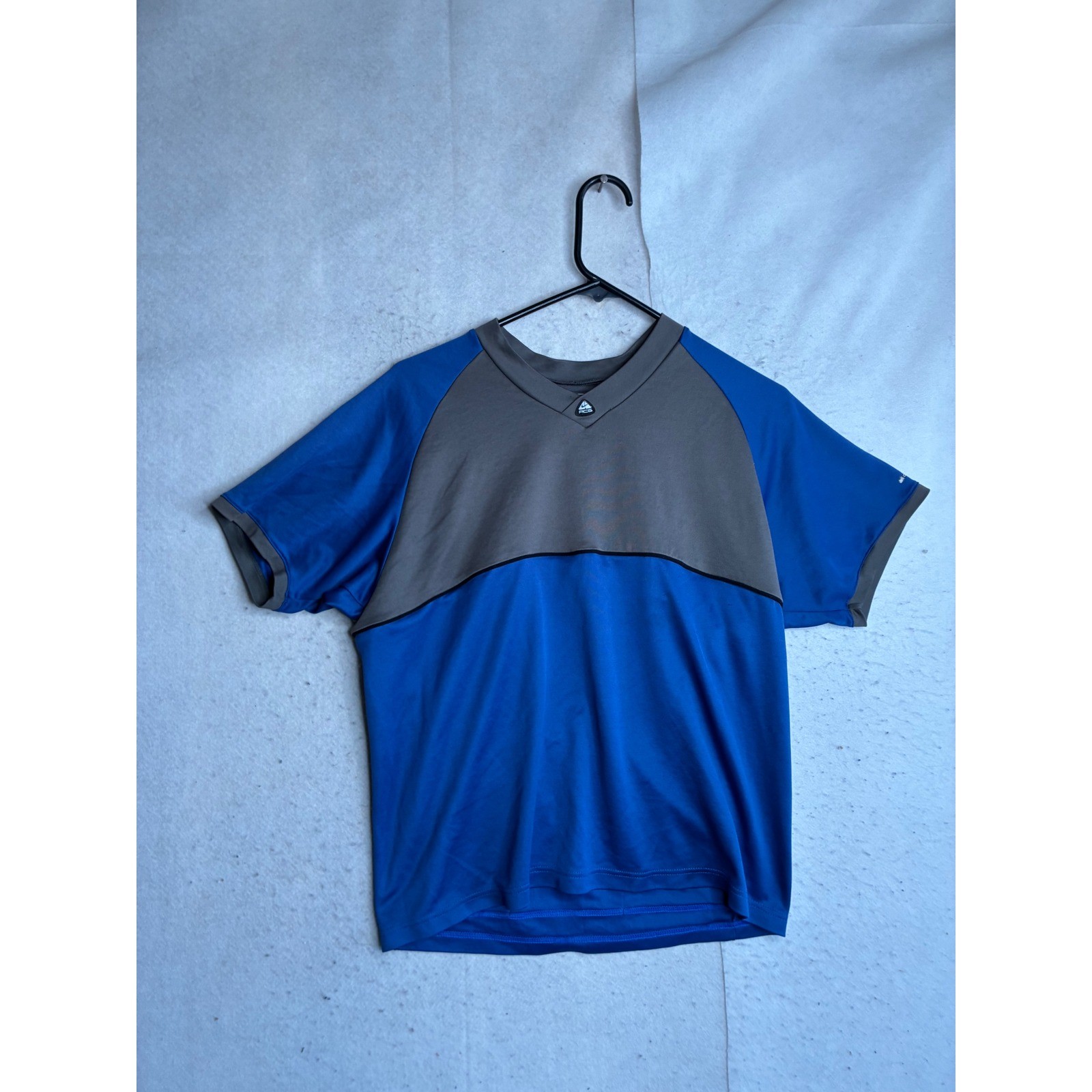 Nike ACG Mens Dri-FIT Cycling Jersey Blue Grey Base Layer Made in Italy Size M