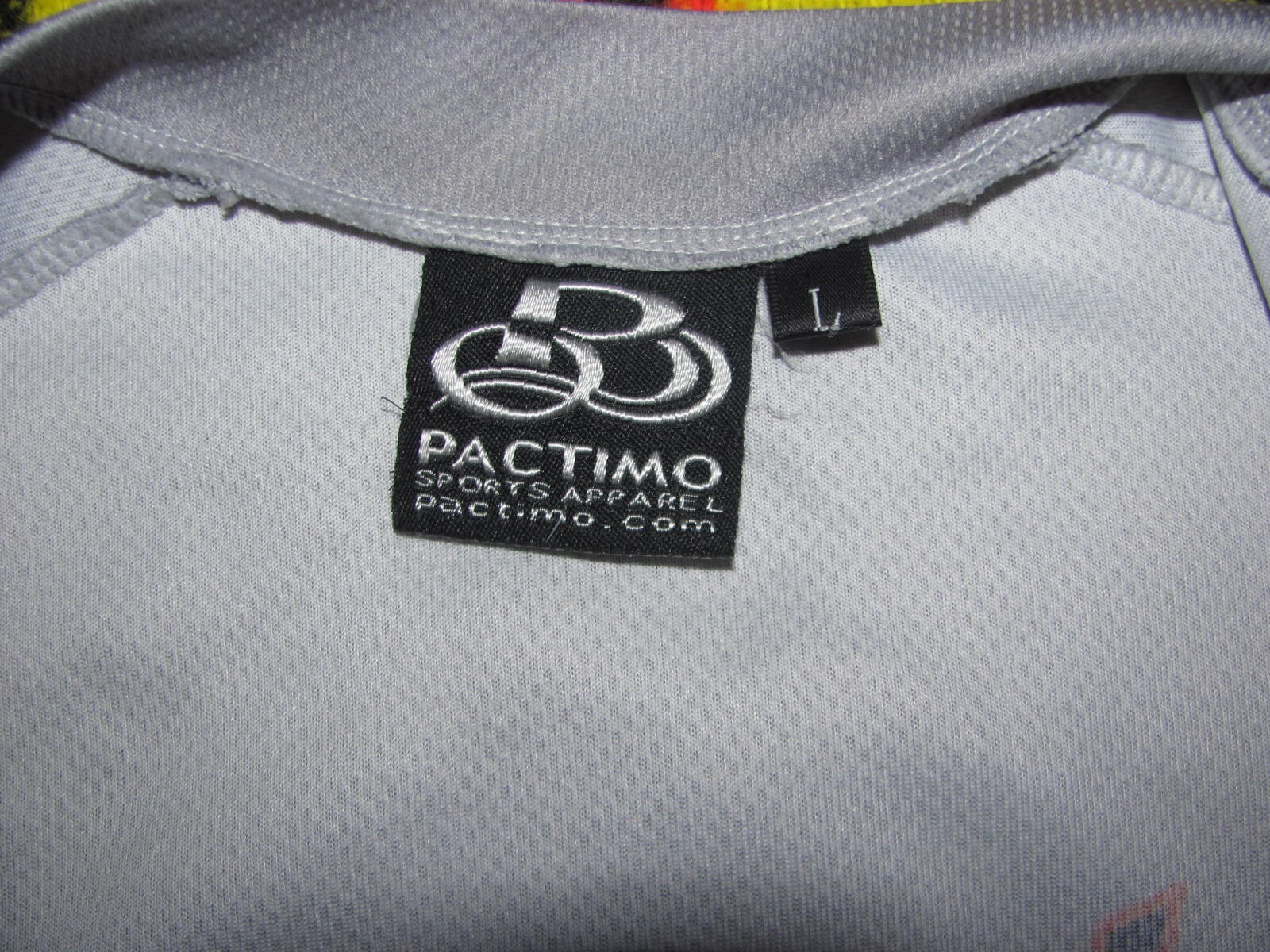 Pactimo Cycling Jersey Men’s Large 3/4 Zipper Shirt 3 rear pockets