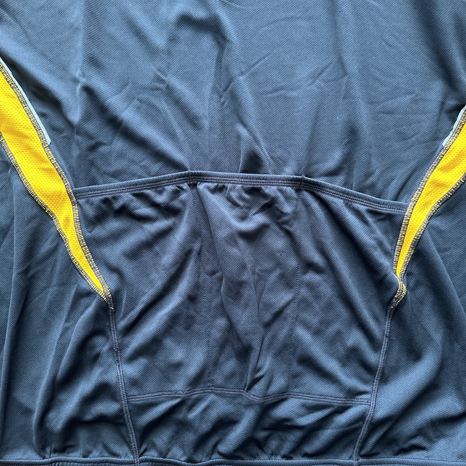 Trayl Cycling Jersey Men’s XL Black Yellow 1/2 Zip Polyester Pockets