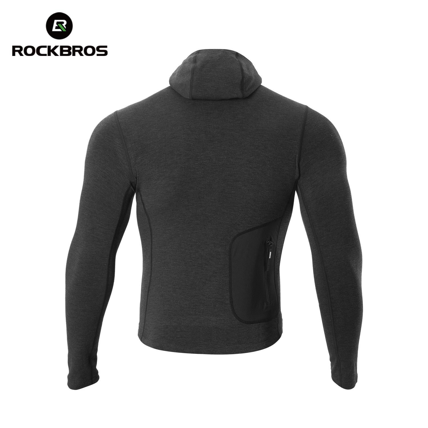 ROCKBROS Men’s Winter Long Sleeve Base Top Thermal Compression Shirt Hoodie Mask