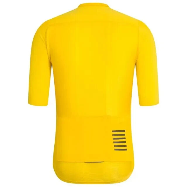 BNWT YELLOW BLACK RAPHA PRO TEAM LIGHTWEIGHT AERO II CYCLING JERSEY LARGE TRI