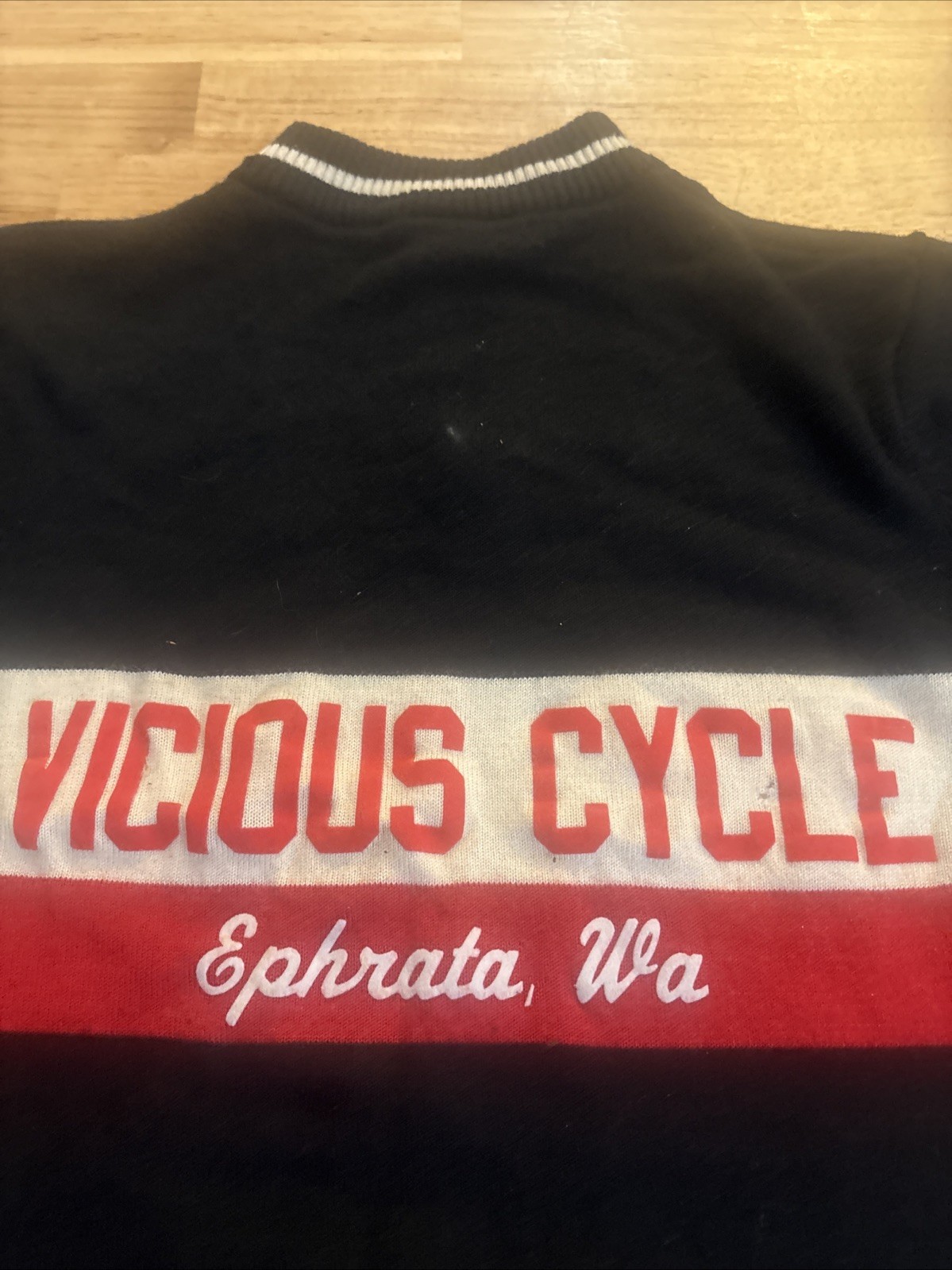Portland Cyclewear 100% Merino Wool 1/4 Zip Cycling Shirt Flaws Vintage?